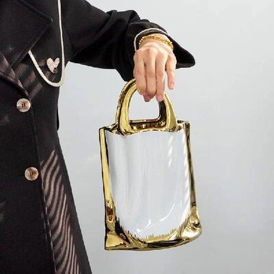 Ceramic Handbag Flower Vase Ceramic Vase Porcelain Flower