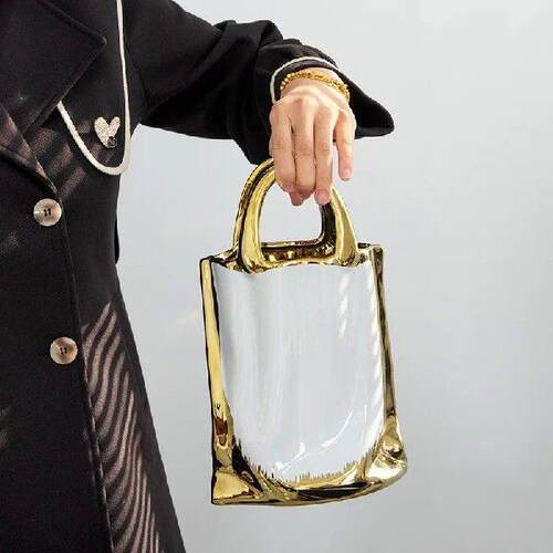 Ceramic Handbag Flower Vase Ceramic Vase Porcelain Flower