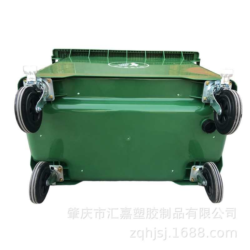 500L升垃圾桶户外大号手推箱大容量环卫桶市政带刹车塑料分类桶