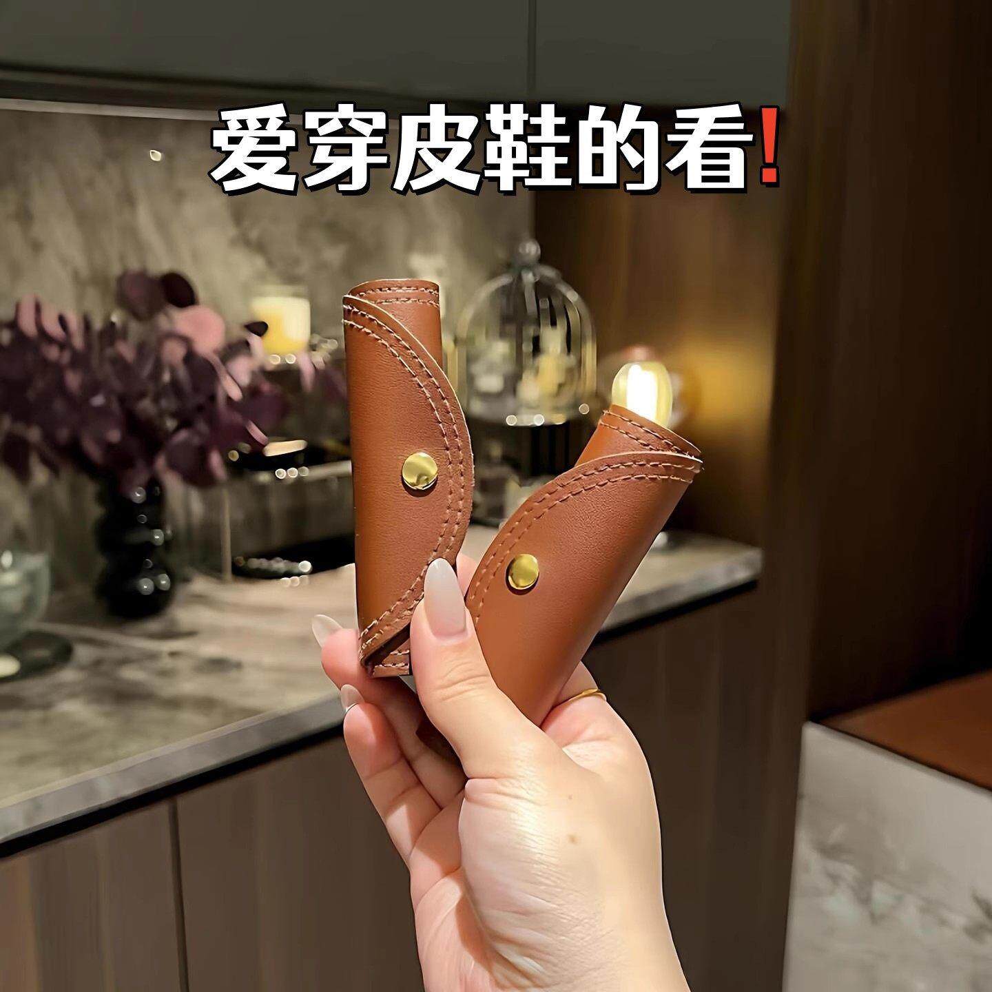 日本皮鞋绒毛抛光手套清洁皮鞋耐用除尘鞋擦便携鞋油鞋蜡涂抹工具