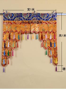 正品式居家酒店装饰帷藏幔墙佛装像背景门框潢金围黄色阶梯背景1