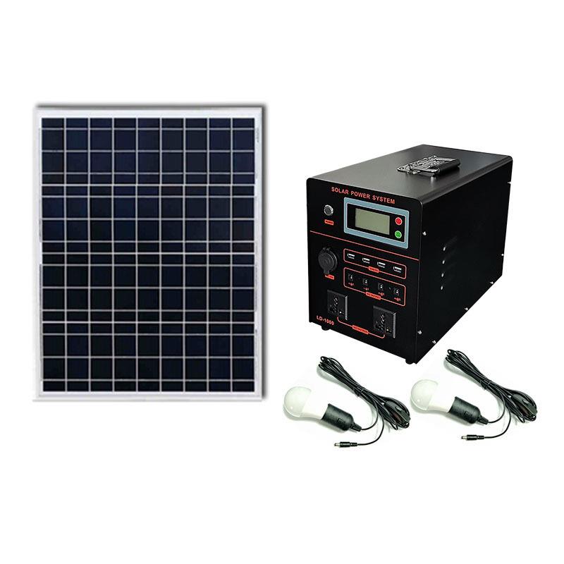 太阳能发电系统伏W离一体机网家用AC220V正弦波1000锂光电主机+80