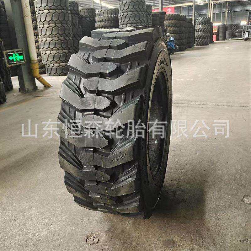 亨瑞达英文12-16.5滑移机轮胎 12×16.5铲车装载机工程胎加强人字