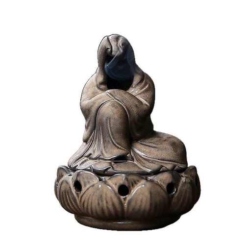 陶瓷禅意无相佛香薰炉家用室内仿古创意盘香炉檀香沉香工艺品摆件