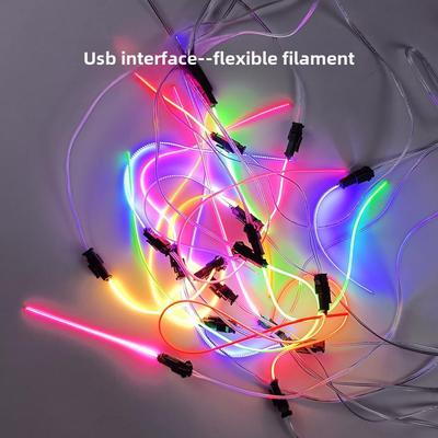 Usb2Mm软丝3V全向发光可弯曲野营式大气灯Led光源磁悬浮灯配件
