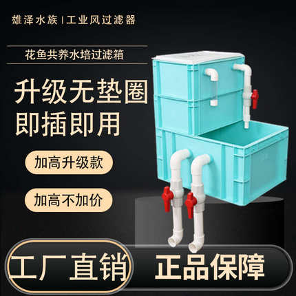 工业风彩色沼泽水培过滤箱上置滴流盒生态水循环鱼缸鱼池过滤器