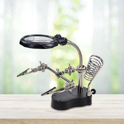 Multifunction Magnifier Auxiliary Clip LED Light Magnifier