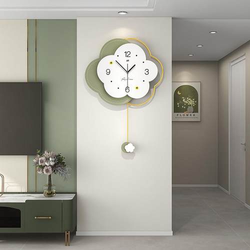 现代轻奢挂钟客厅钟表家用时尚奶油风网红挂表创意餐厅时钟挂墙