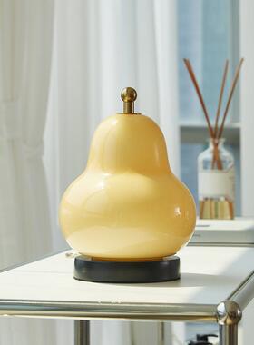 中古法式夜奶OUS油梨子台灯卧室床头书房厅充电触摸携氛围感小便