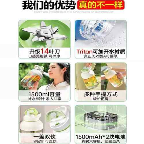 正品0款25新榨汁机小型家2用渣汁动分离水果减肥榨汁杯电可携式吨