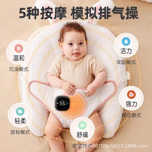 婴趴睡斜坡热敷排儿气枕趴趴枕XSO躺睡神器防胀吐气奶二月闹神器