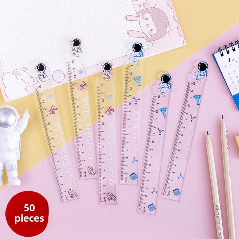 小学生用直尺15CM透明太空人文具尺创意梦幻女孩尺子可爱少女心礼