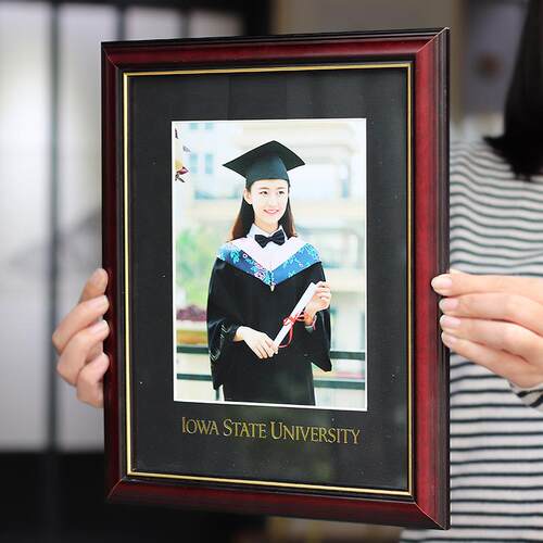 5YA1照片相框相架实木学位毕业照片框8寸摆台可任意尺寸复古