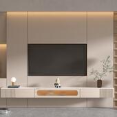 岩板悬空悬挂式 悬浮壁挂电视柜 电视柜大气现代简约客厅2025新款