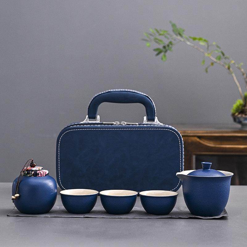 旅行茶具套装快客杯户外喝茶泡茶杯家用一壶三杯功夫茶壶便携式包,餐饮具,旅行茶具,淘宝优惠券,粉丝福利购,淘宝优惠卷