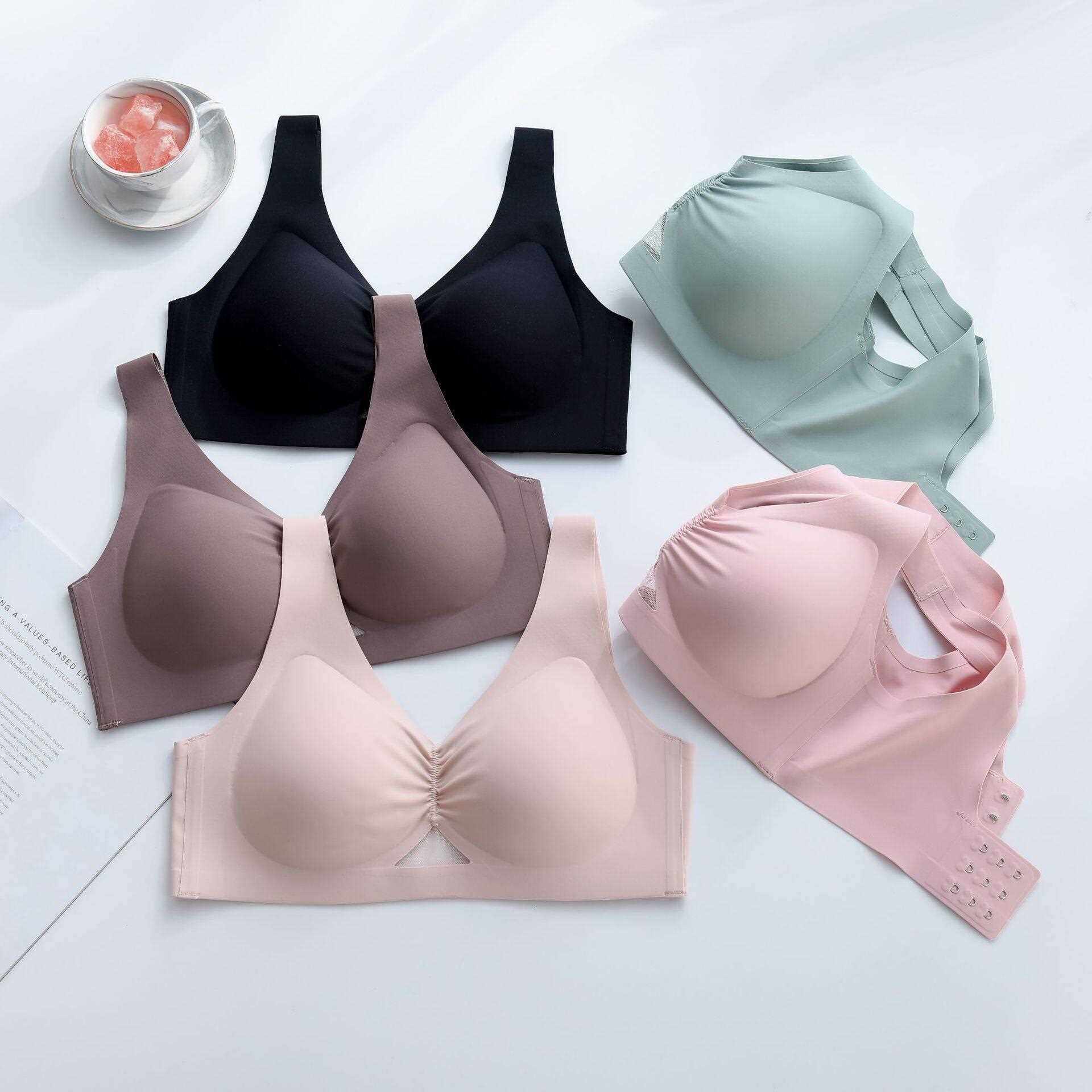 新款直销一片式无痕乳胶内衣女士文胸端女士学生运动孕妇背心大码