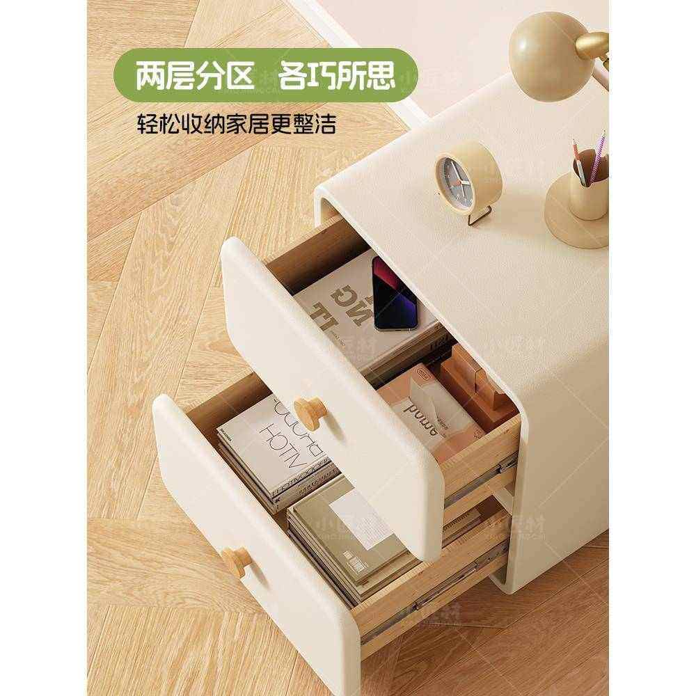 奶油床头柜小型收纳简约现代便宜床边新款家用极简卧室创意床边柜,住宅家具,床头柜,淘宝优惠券,粉丝福利购,淘宝优惠卷
