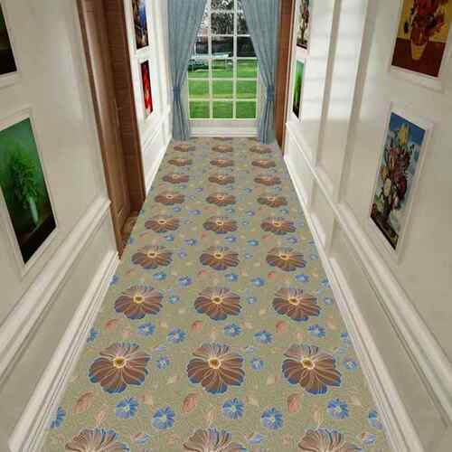 carpet高档走廊地毯过道中式家用客厅玄关地垫满铺酒店宾馆大块