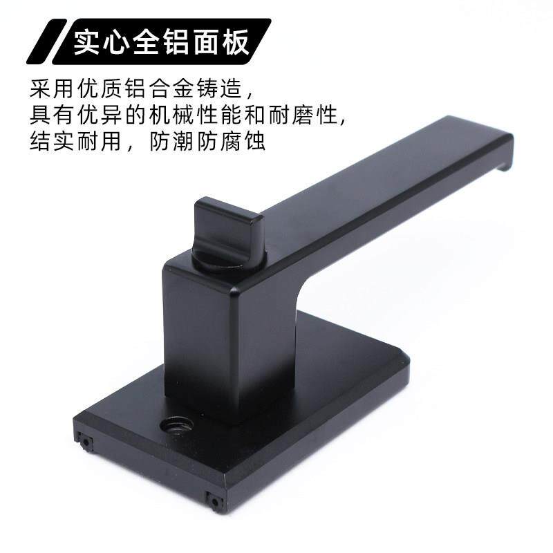 窄平开门锁小方型极简玻铝合金窄锁边璃门浴室卫生间通极用门把手