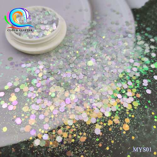 云彩新品梦幻多彩金葱粉12色仙女之瞳闪粉亮片大小混装可自由搭配