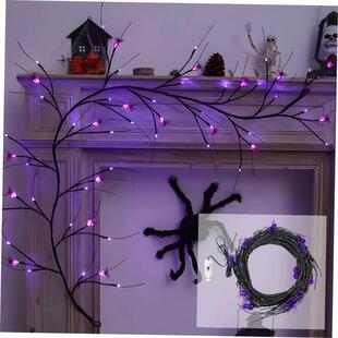 Vine Spider Waterproof Timing Light Halloween String Purple