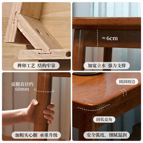 全实木书桌家用学生学习桌成人小户型卧室办公桌子中古电脑桌餐桌