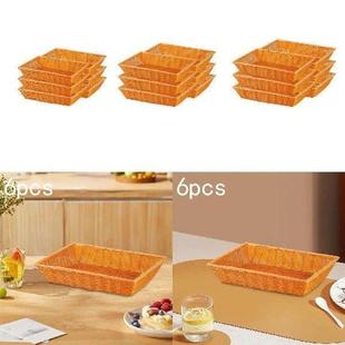 Imitation Food Rattan Baskets for Bread 6Pcs