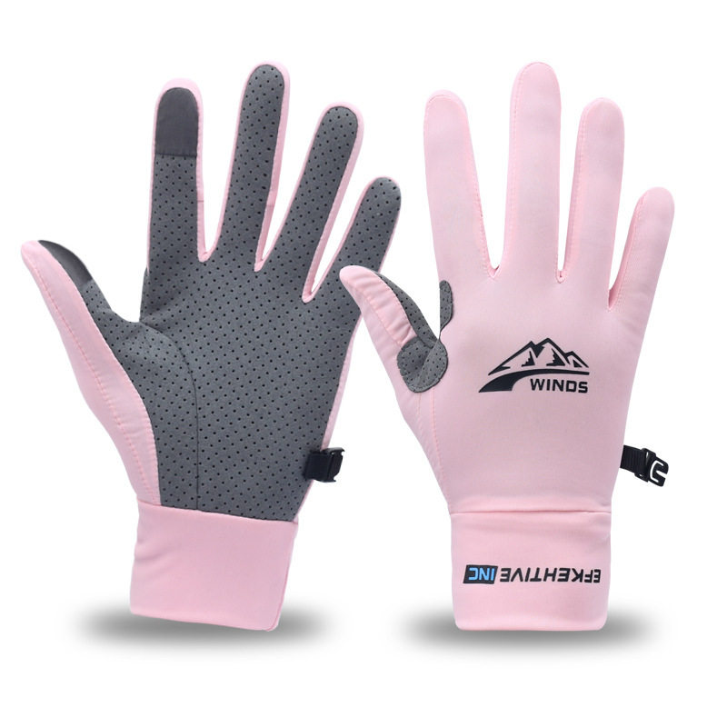 女士钓鱼手套防水防滑季男士透气不沾饵料骑行女款分指专用防割