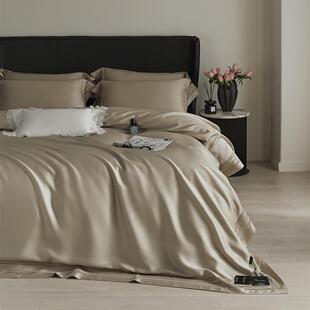 意式极简轻奢蕾丝裸睡级床品80支奥地利兰精天丝四件套查尔斯凯特