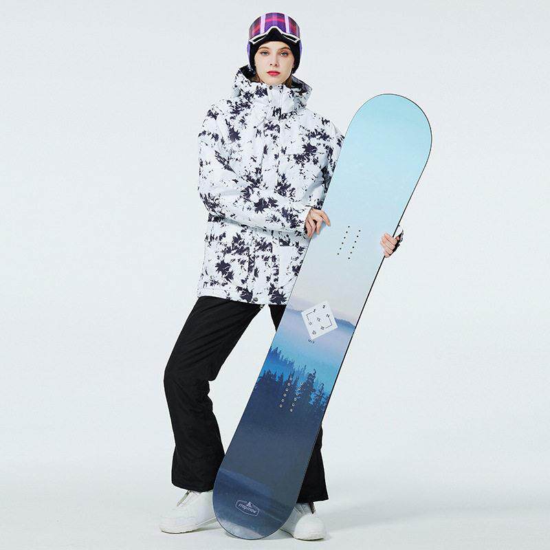 新款滑雪服套装女工装款保暖加厚韩版板双板滑雪衣裤套装