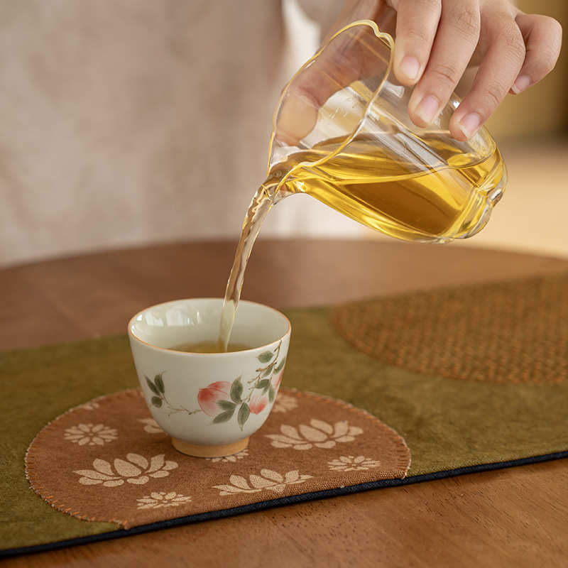 帆布彩印干泡茶席加厚复古壶垫桌布抹布茶道茶垫新中式小长方