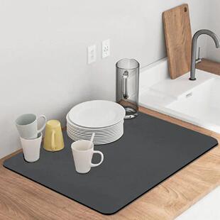 Solid Absorbent Mat Bottle Cutlery Placemat Coffee Color