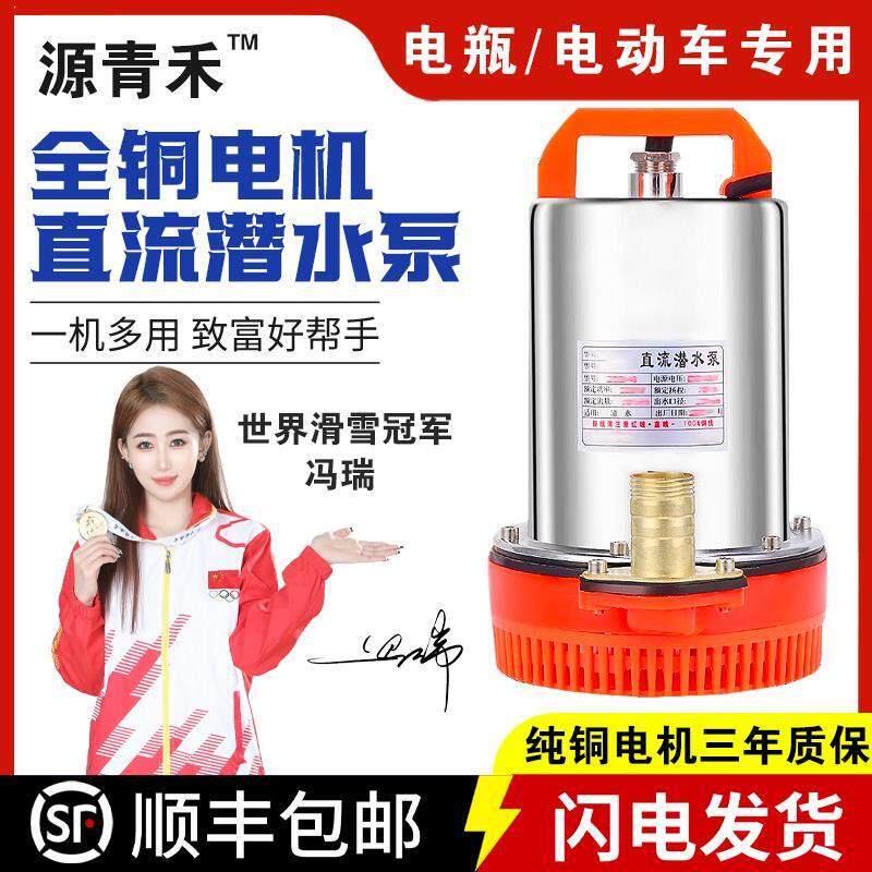直流潜水泵12V抽水机24V48V60V伏家用电瓶车小型电动车农用抽水泵