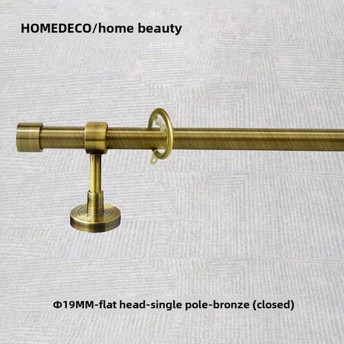 佳美19圆柱平头挂钩窗帘杆密封欧式简单罗马轨道重型球形新产品推