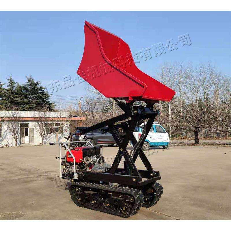 手扶式农用履带运输车 自卸式举升式自卸翻斗搬运车 山地运料车