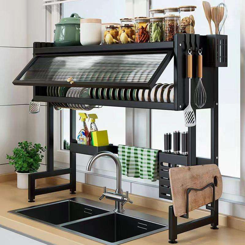 厨房置物架防尘多功能洗碗控水架洗碗水水槽家庭装家居台面沥水架