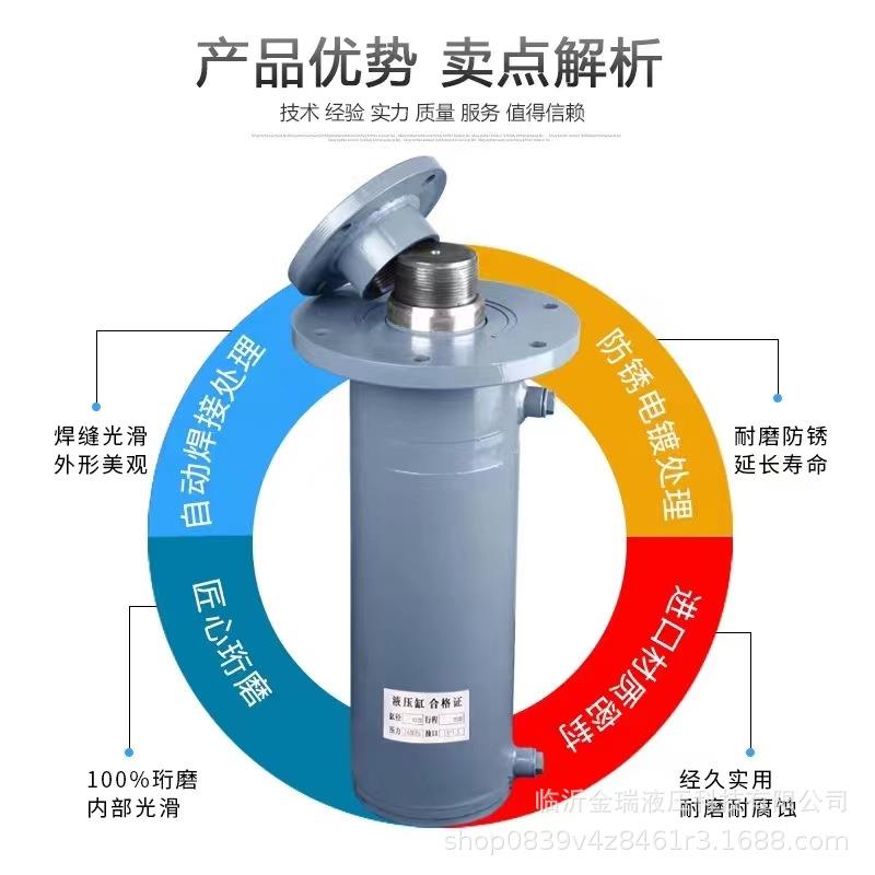 厂家直销 液压泵站油缸 双向法兰重型缸 压力机油顶 液压顶管机