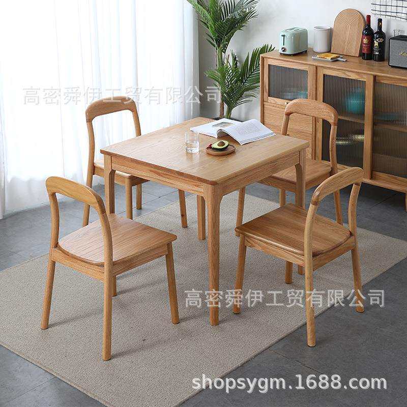 简约客厅饭桌家用小方桌北欧实木奶茶店咖啡桌休闲棋牌正方形桌子