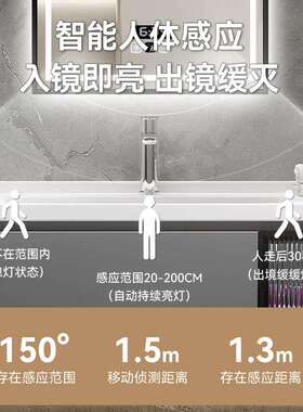 外贸酒店led方形浴室镜子发光带灯卫生间化妆镜除雾触摸感应挂墙
