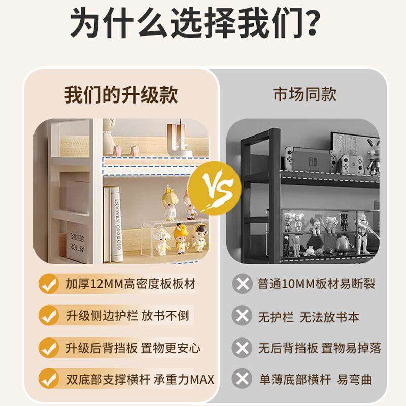 桌上书架桌面置物架多储层简易柜生学家F976M88S用物架展书示架工