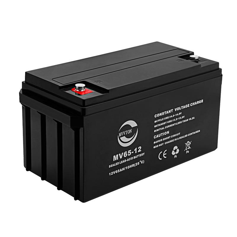 厂家直供12V65AH应急柜电池 便携式太阳能免维护蓄电池备用电源