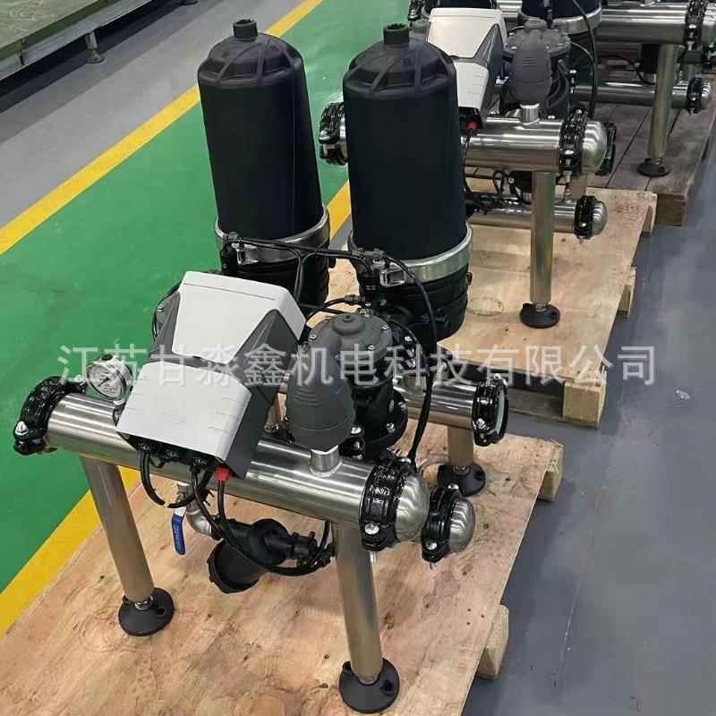 不锈钢管道全自动反冲洗自清洗叠片式过滤器河水过滤自清洗滤水器