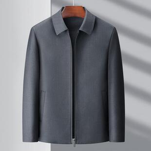 免2230 中年休男士 外套爸爸装 商务闲翻领装 ZZ烫羊 毛料夹男克秋款