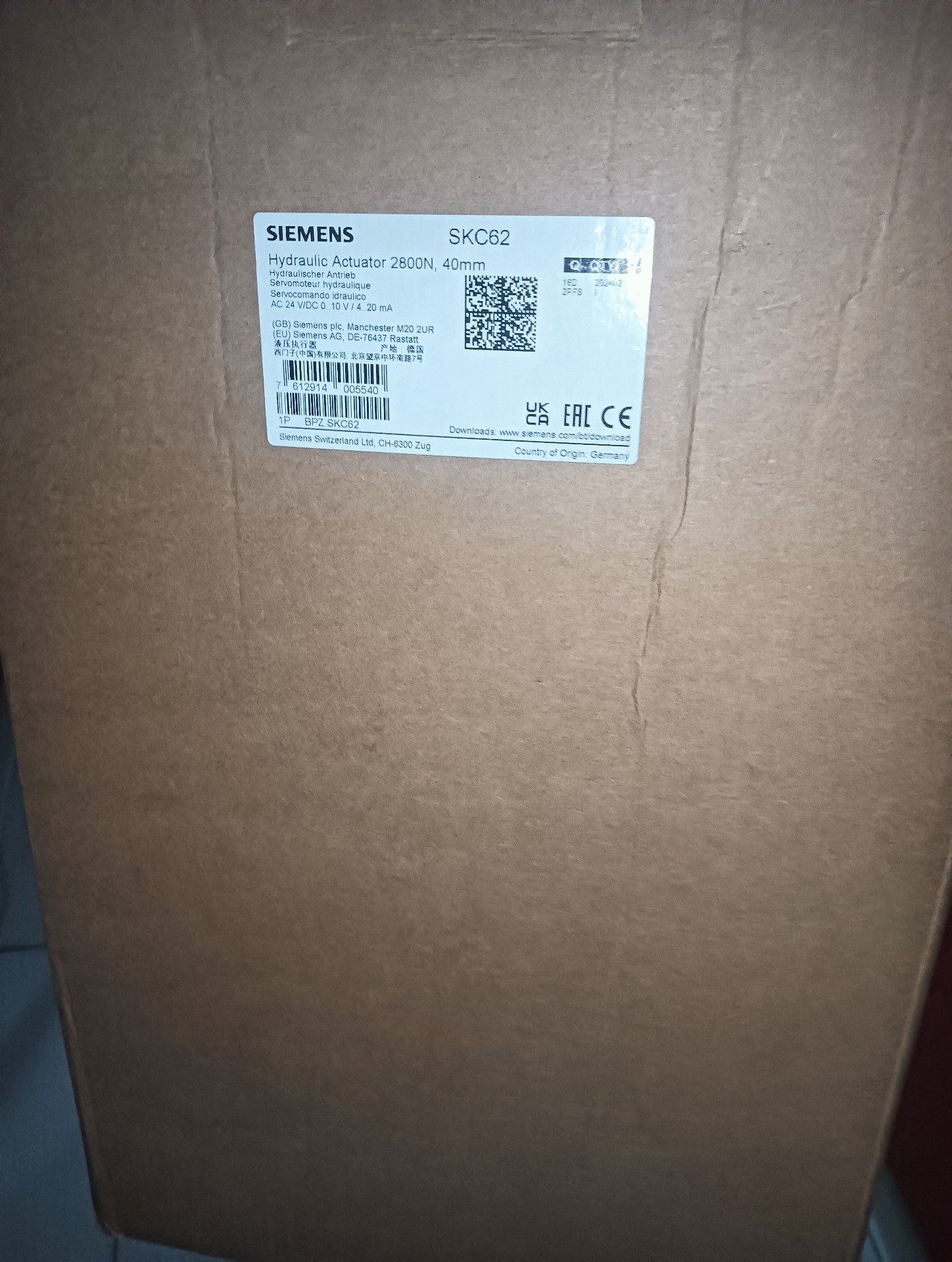 西门子SKC62，现货一台，带包装不是原包装盒码不一致，接线