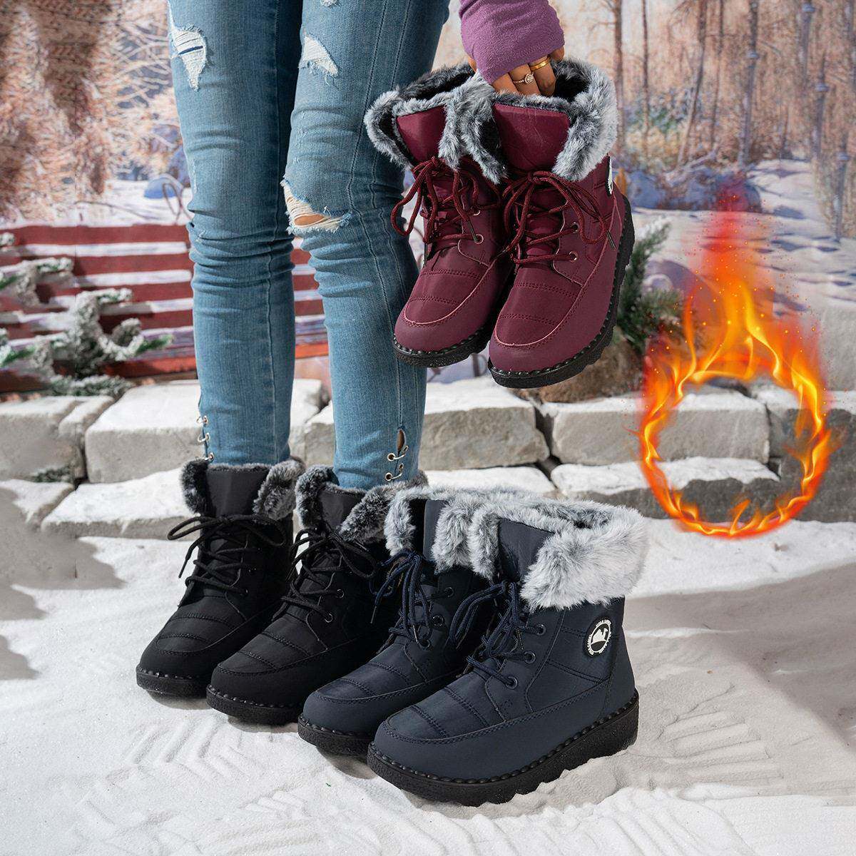 2026 New Winter Women's Snow Boots Insulated Waterproof