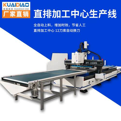 全自动上料数控板式开料机木工直排加工隔断广告板材数控雕刻机