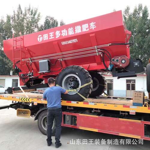 大型牵引式农用撒肥车拖拉机后置式有机粪肥撒粪车动物粪便抛洒