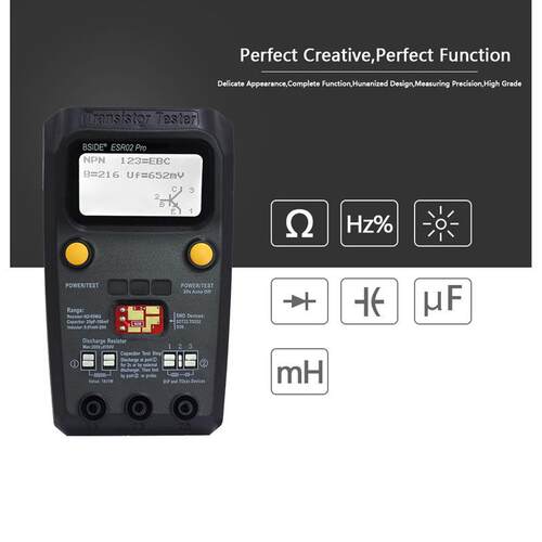 ESR02Pro电解晶体管测试仪贴片电阻电感电容二极管测试仪万用表
