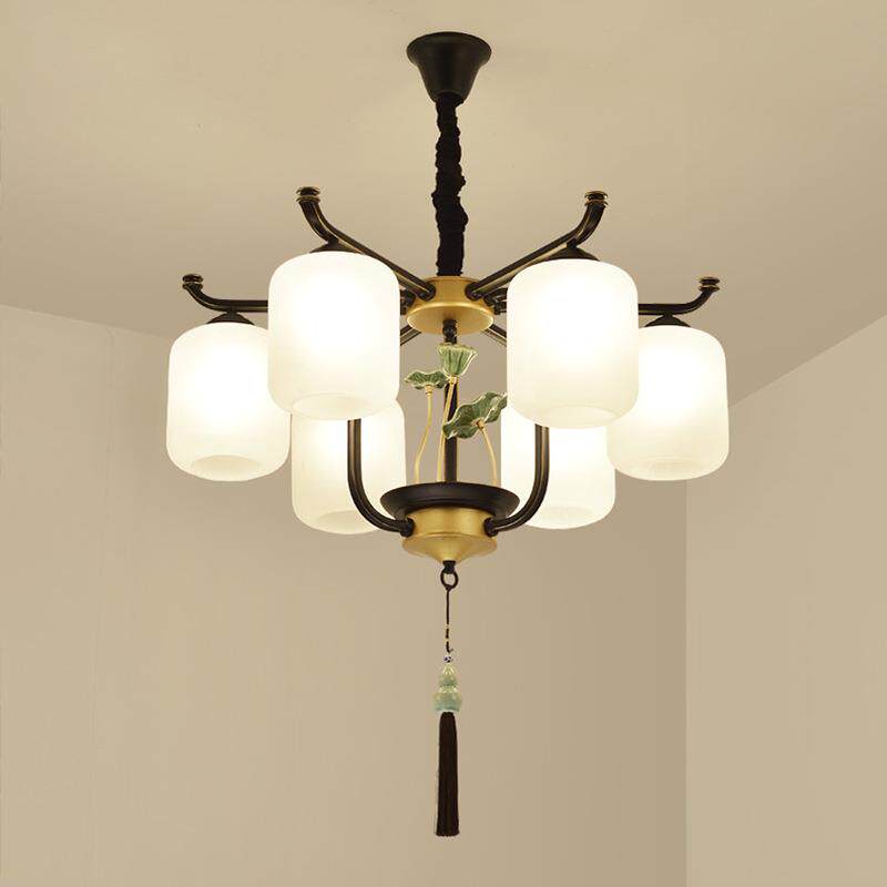 新中式客厅吊灯铁艺现代简约中国风餐厅卧室酒店别墅复式楼大吊灯