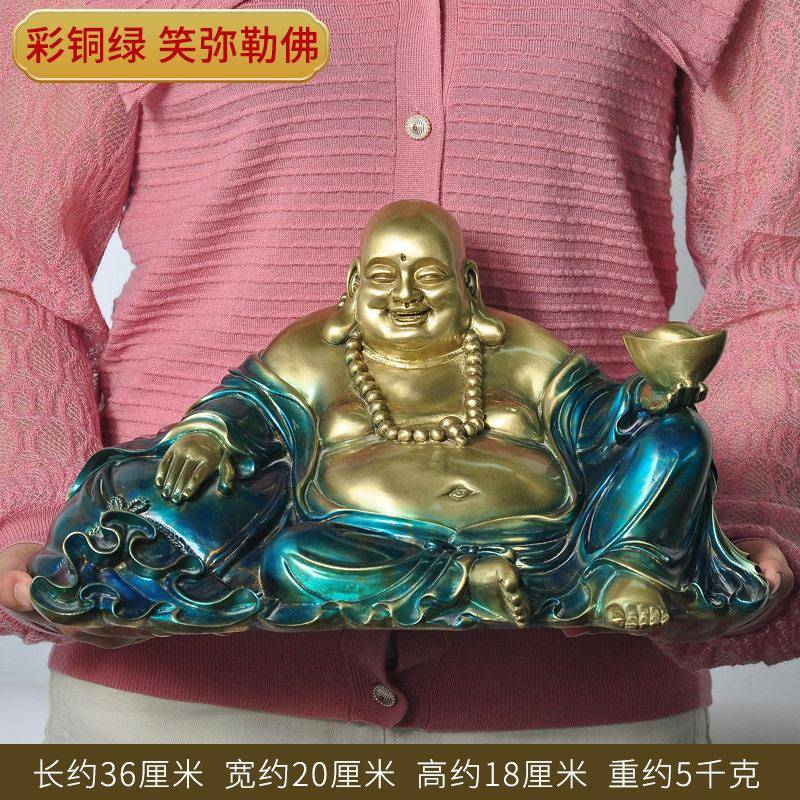金属工艺品铸铜厂家铜雕米勒佛摆件居家公室玄关